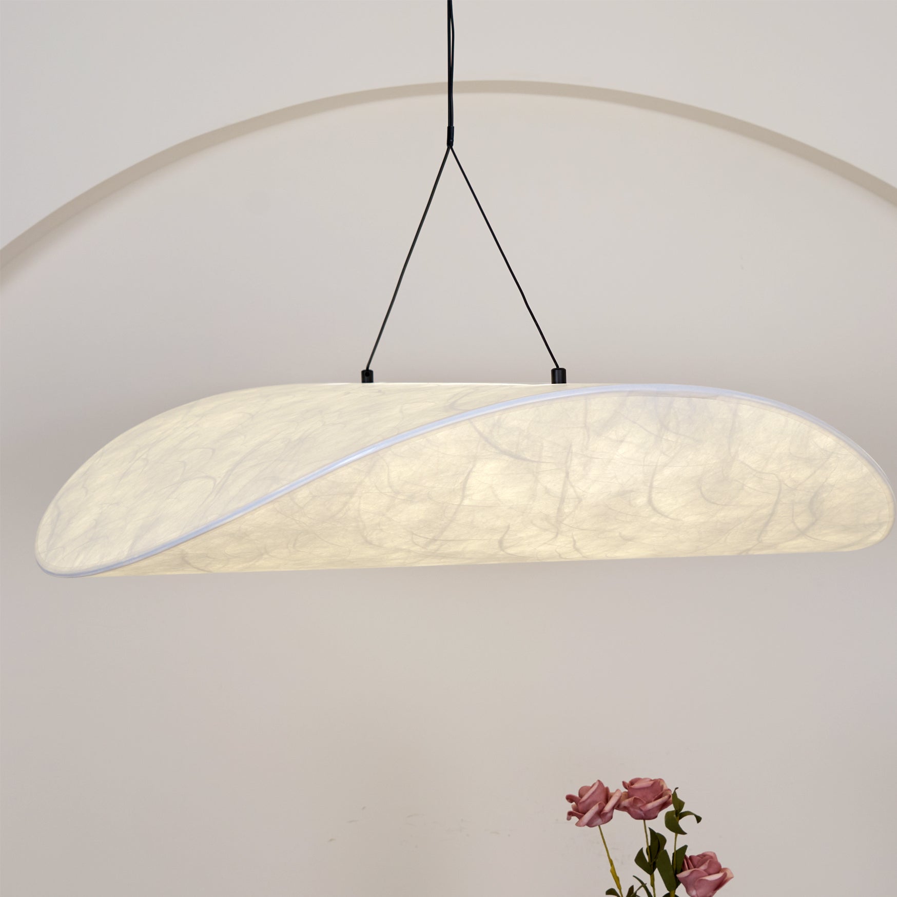 Pendant Light LED | Curved Shade Ceiling Design