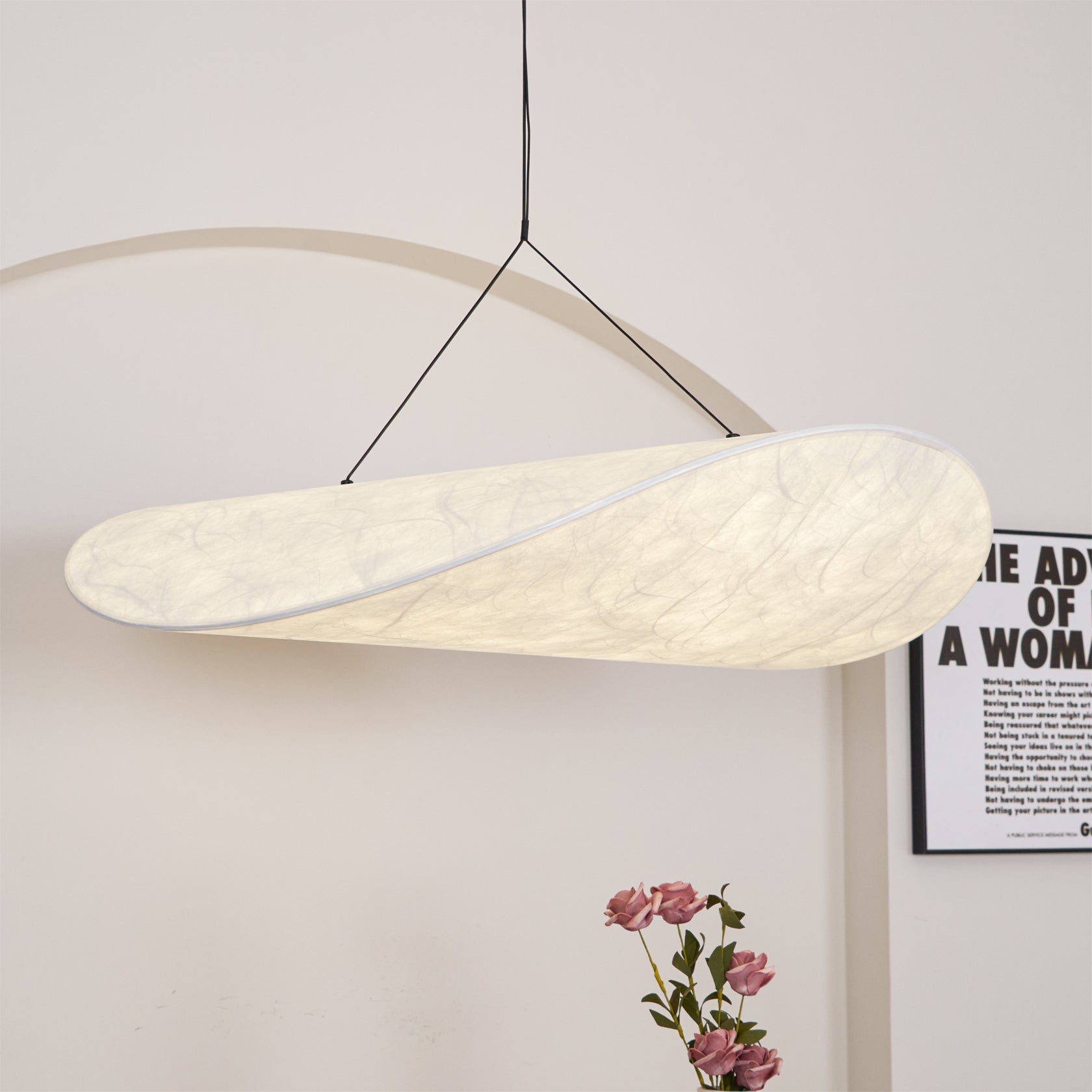 Pendant Light LED | Curved Shade Ceiling Design