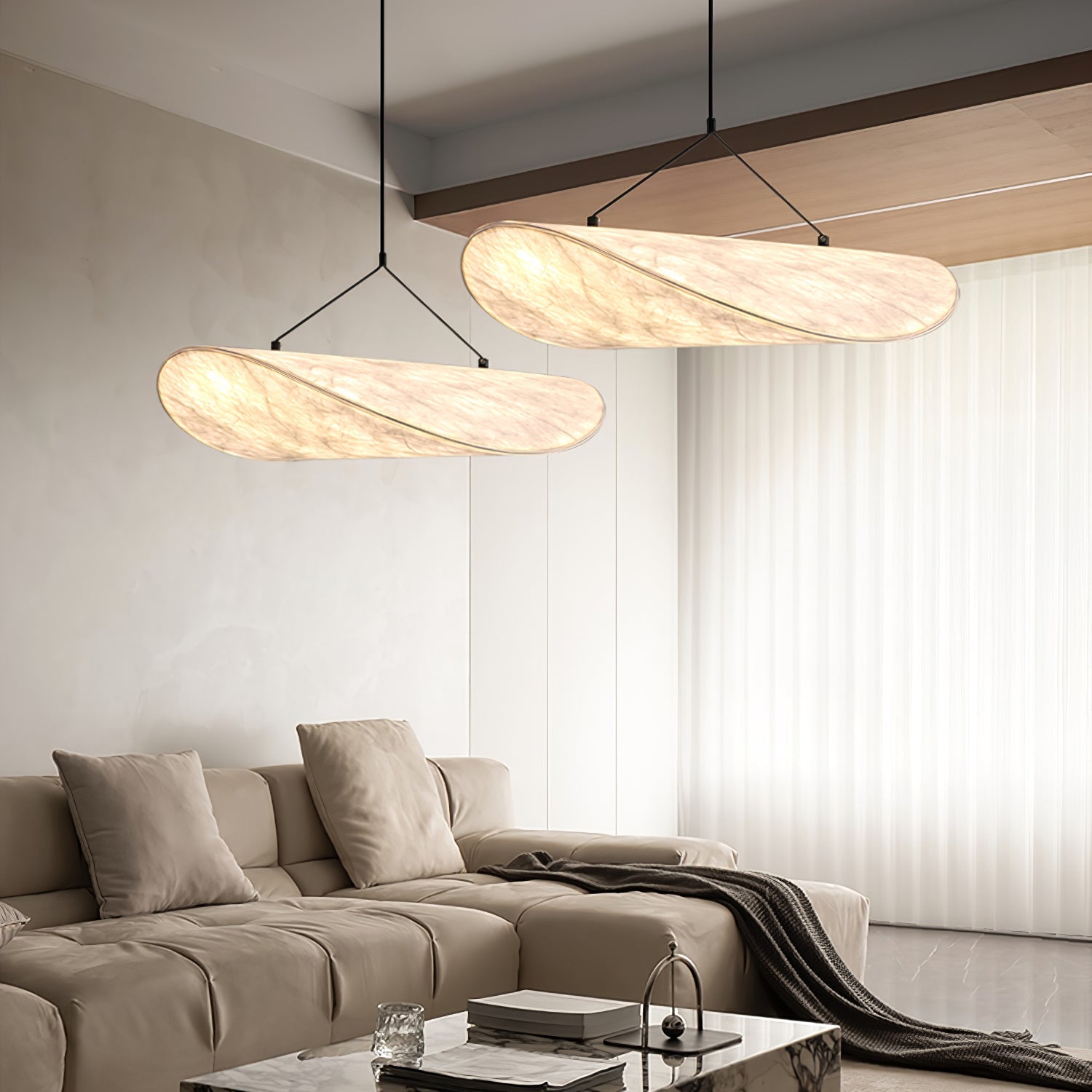 Pendant Light LED | Curved Shade Ceiling Design