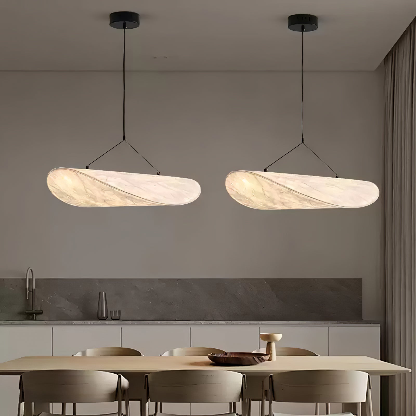 Pendant Light LED | Curved Shade Ceiling Design
