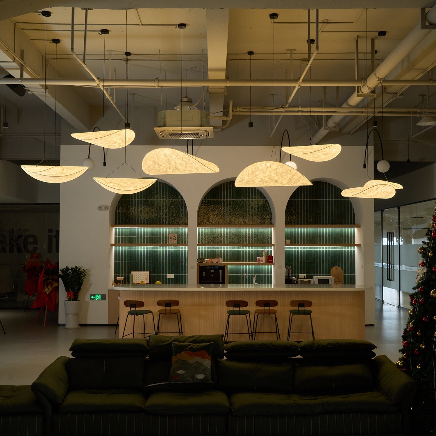 Pendant Light LED | Curved Shade Ceiling Design
