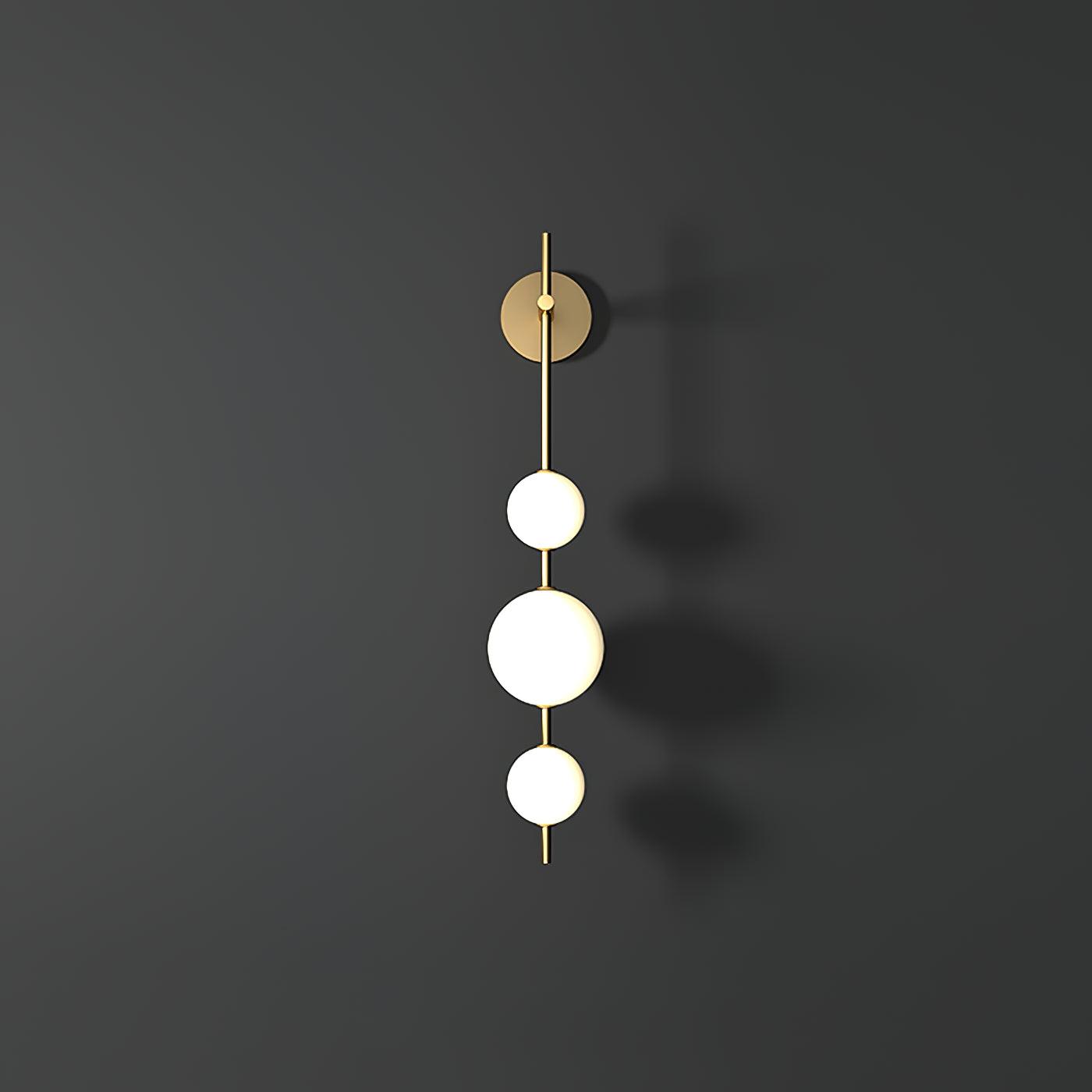Bedroom Modern Wall Light | Vertical Glass Globe