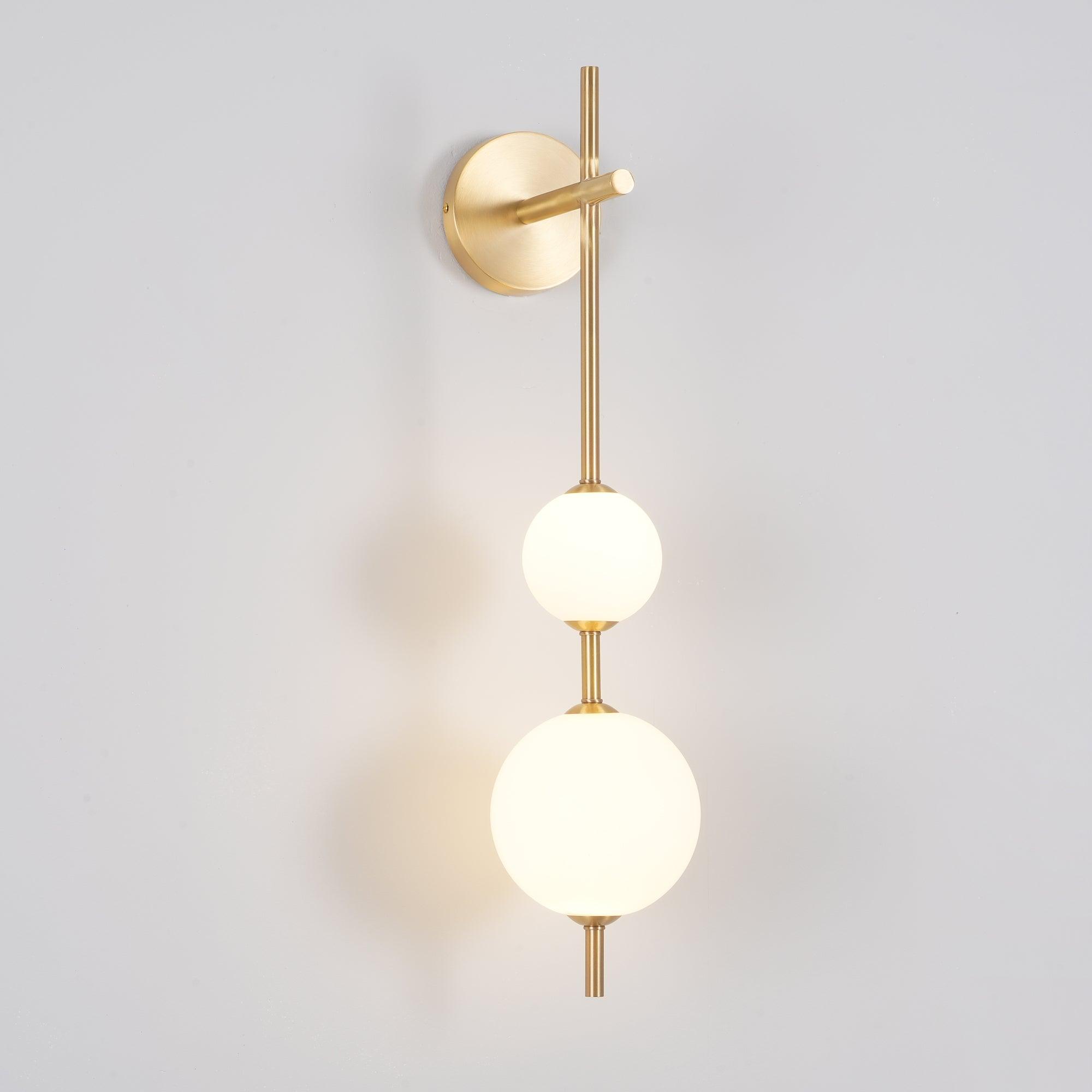Bedroom Modern Wall Light | Vertical Glass Globe