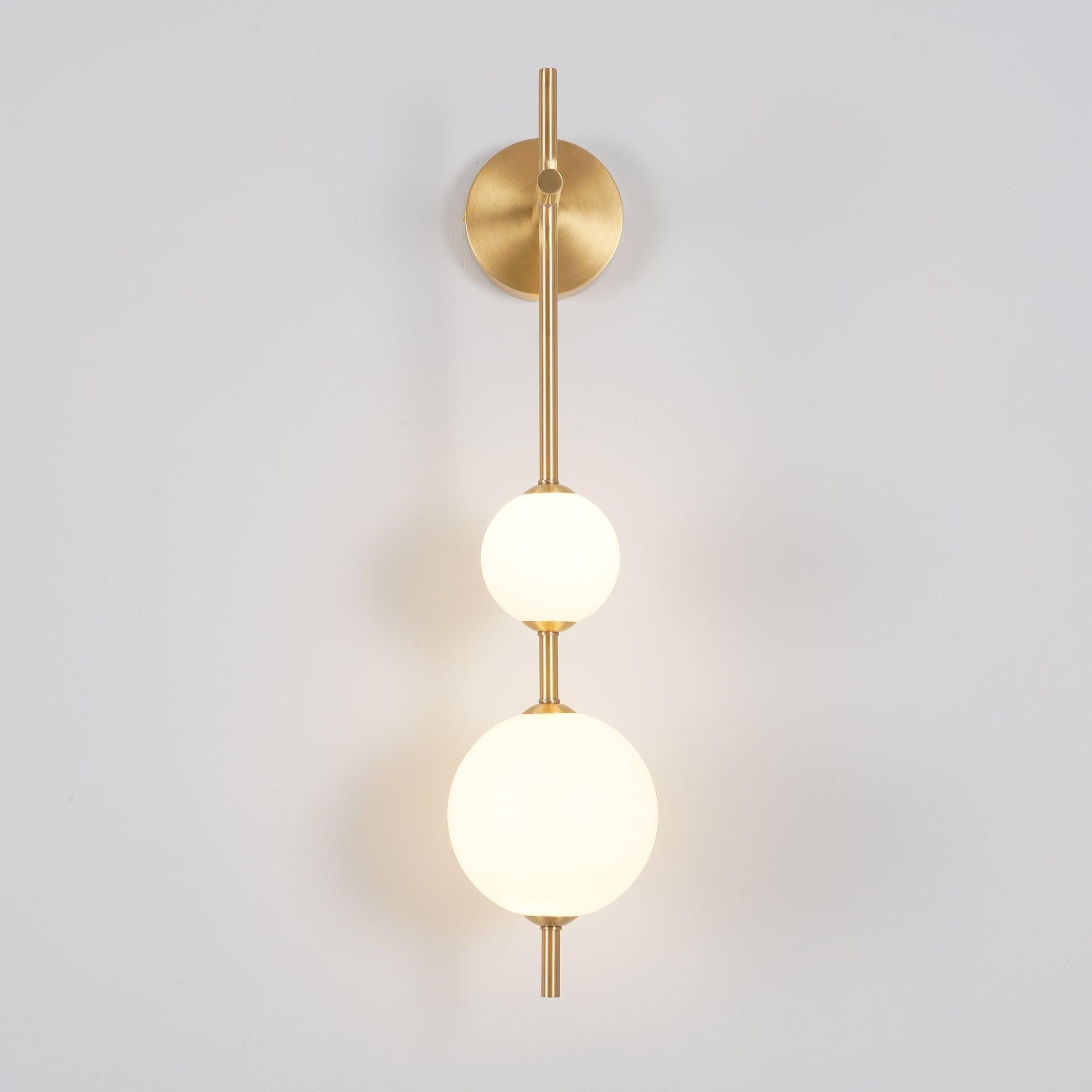 Bedroom Modern Wall Light | Vertical Glass Globe