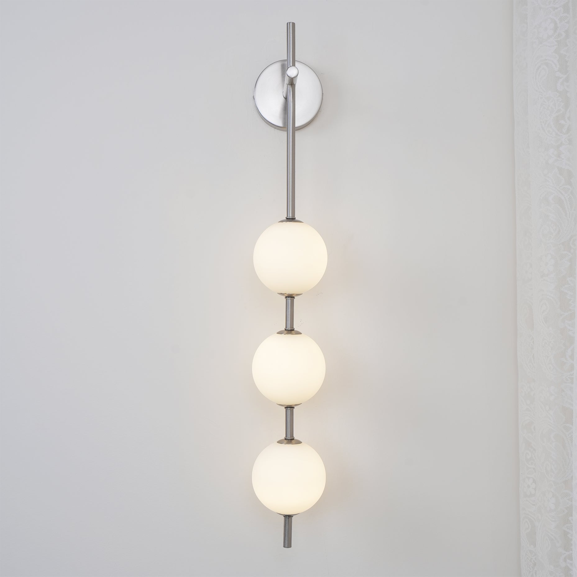 Bedroom Modern Wall Light | Vertical Glass Globe