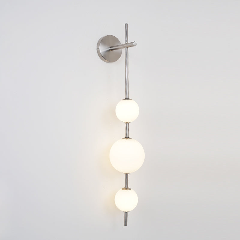 Bedroom Modern Wall Light | Vertical Glass Globe