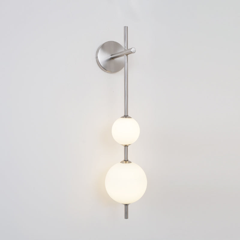 Bedroom Modern Wall Light | Vertical Glass Globe