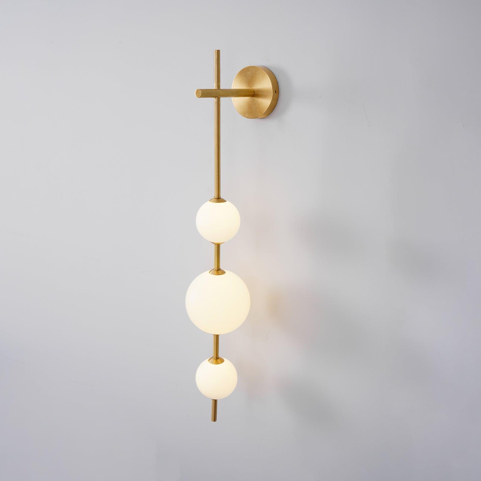 Bedroom Modern Wall Light | Vertical Glass Globe