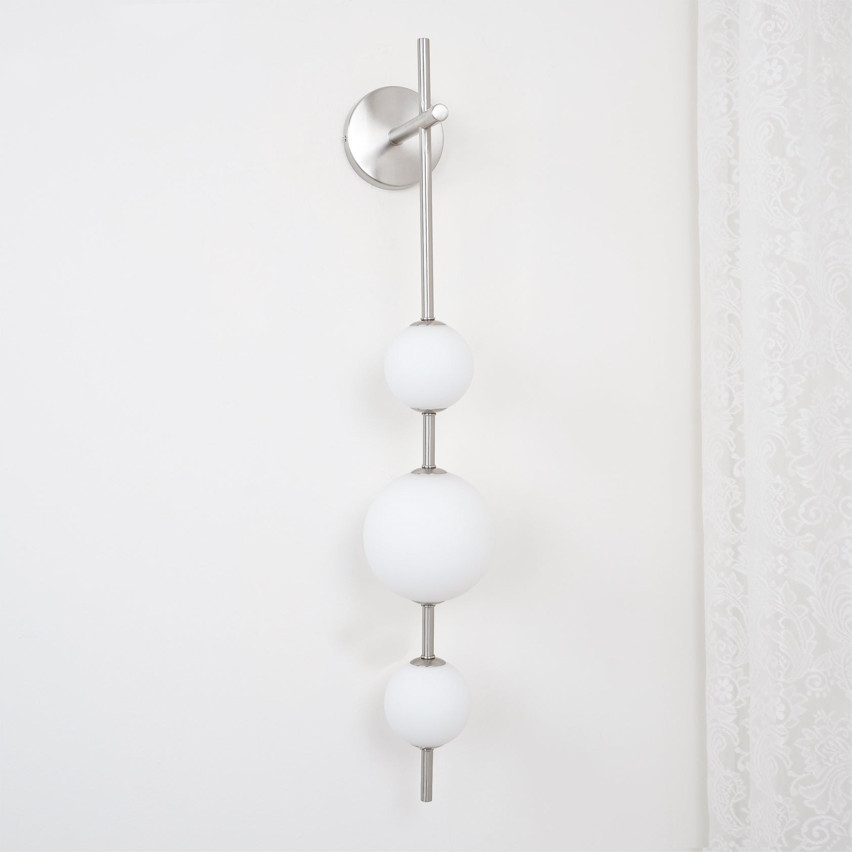 Bedroom Modern Wall Light | Vertical Glass Globe