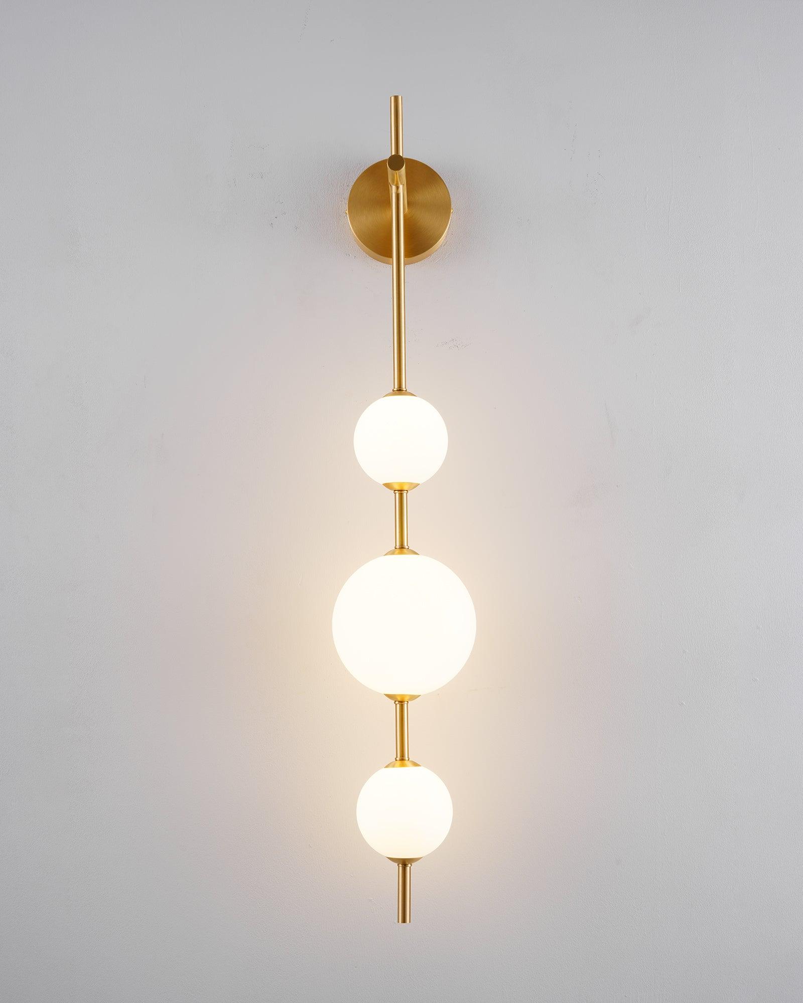 Bedroom Modern Wall Light | Vertical Glass Globe