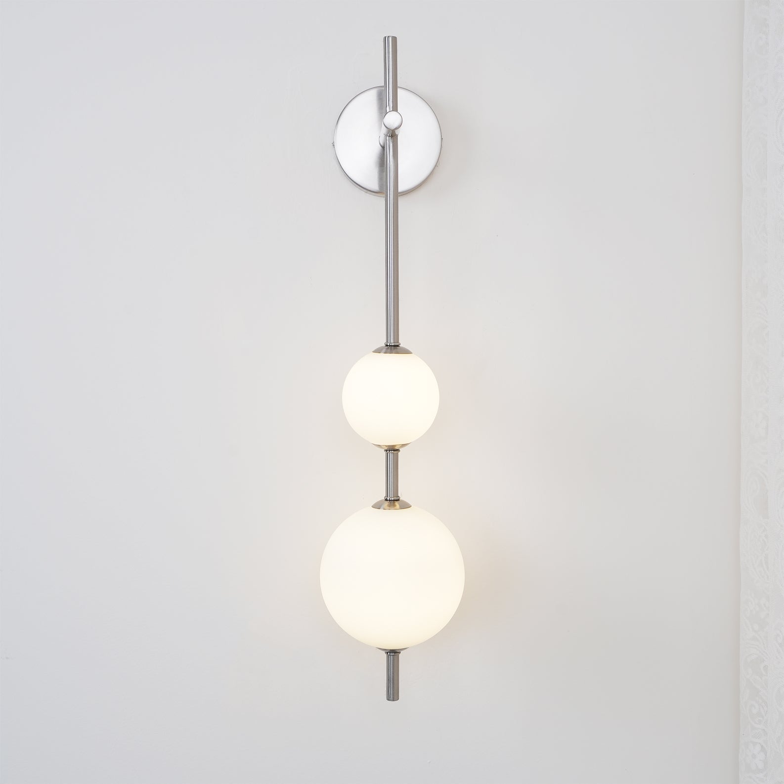 Bedroom Modern Wall Light | Vertical Glass Globe