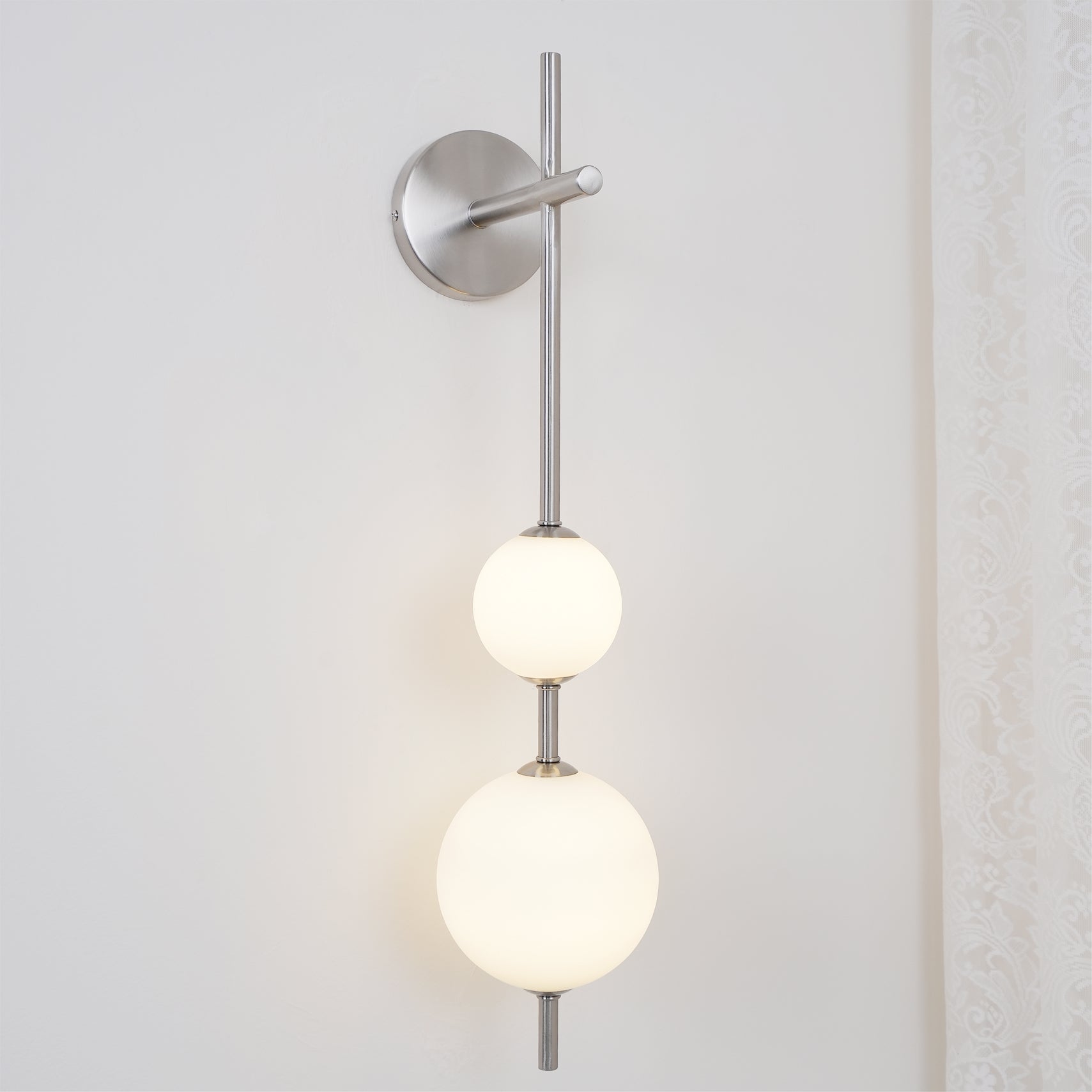 Bedroom Modern Wall Light | Vertical Glass Globe