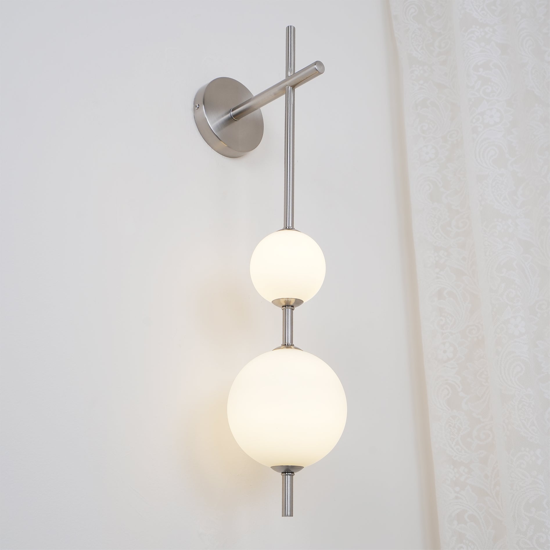 Bedroom Modern Wall Light | Vertical Glass Globe