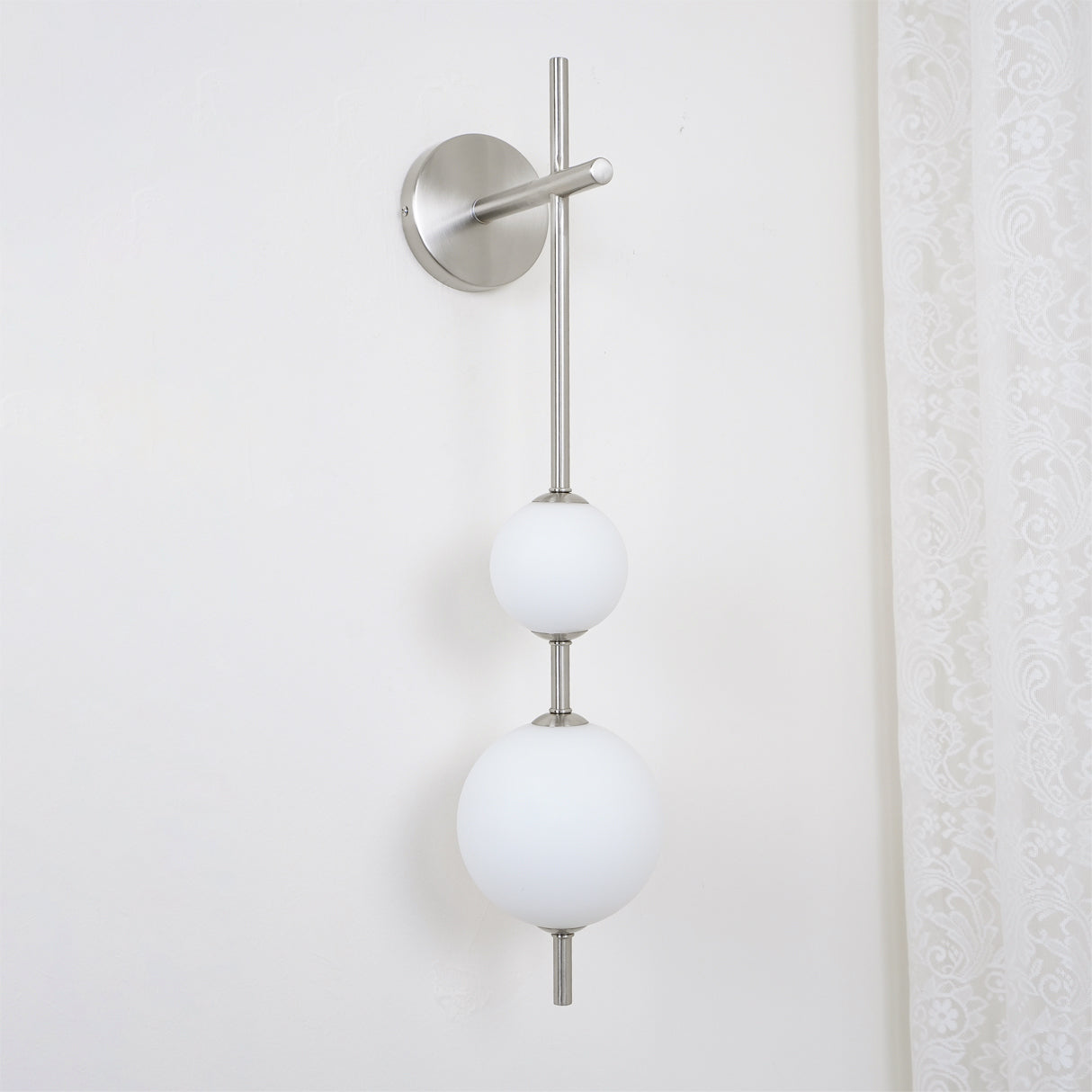 Bedroom Modern Wall Light | Vertical Glass Globe