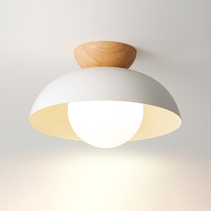 Ceiling Light | Minimalist Nordic Style Dome Semi-Flush Fixture