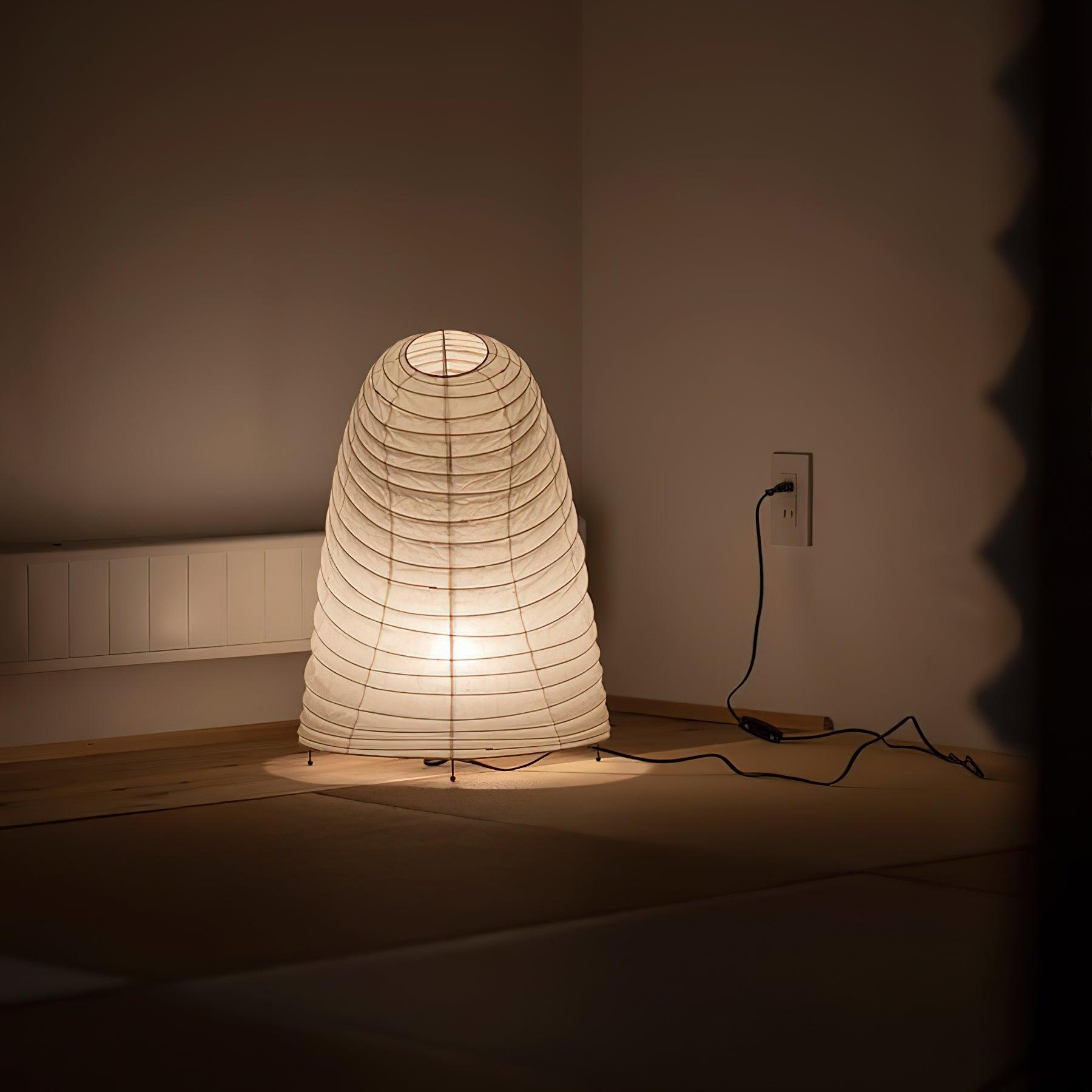 Table Lamp | Paper Shade Sculptural Table Light