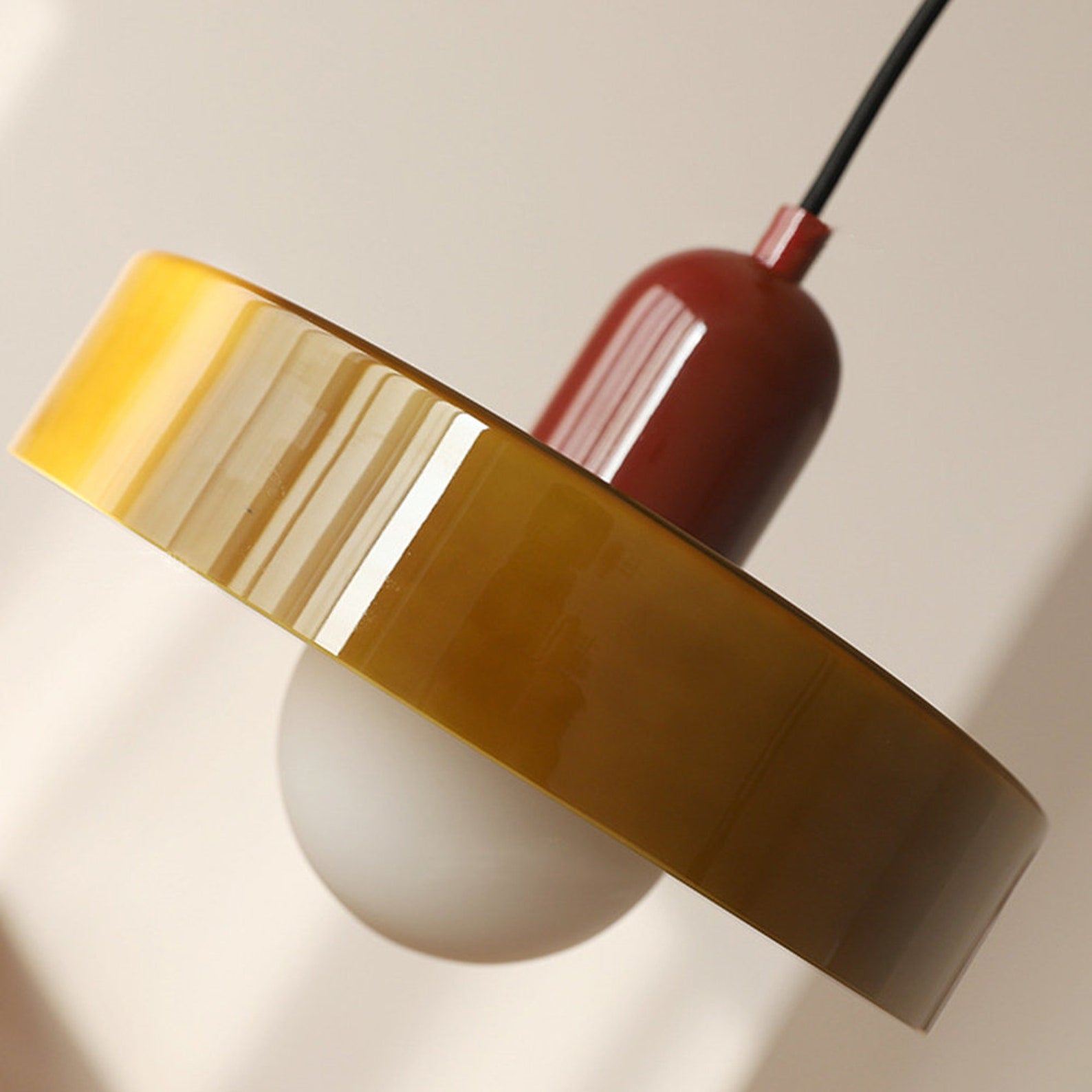 Dining Room Modern Pendant Light | Bauhaus Glass Halo