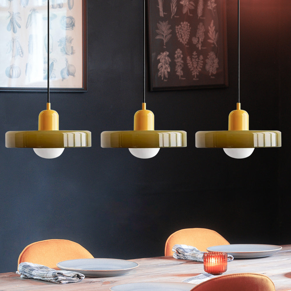 Modern Pendant Light | Triple Glass Ceiling Fixture