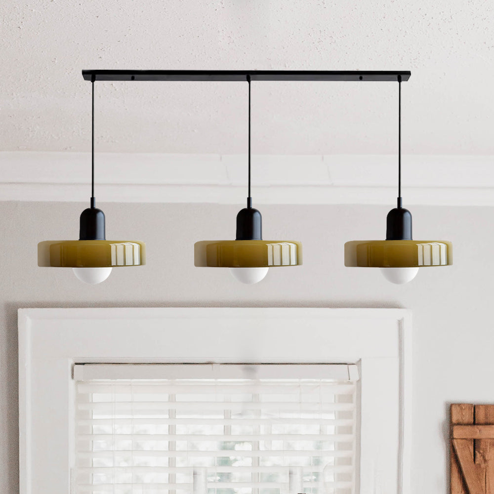 Modern Pendant Light | Triple Glass Ceiling Fixture