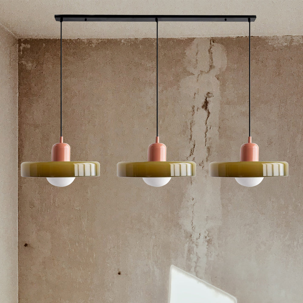 Modern Pendant Light | Triple Glass Ceiling Fixture