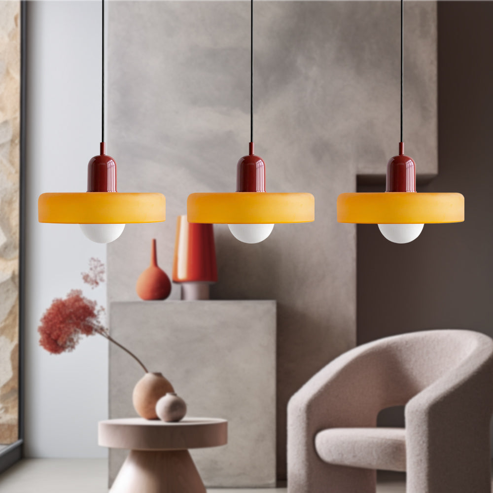 Modern Pendant Light | Triple Glass Ceiling Fixture