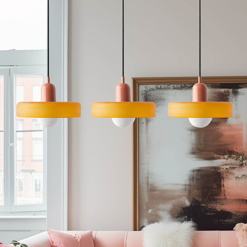 Modern Pendant Light | Triple Glass Ceiling Fixture