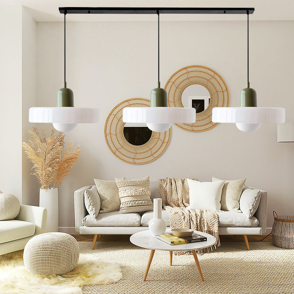 Modern Pendant Light | Triple Glass Ceiling Fixture