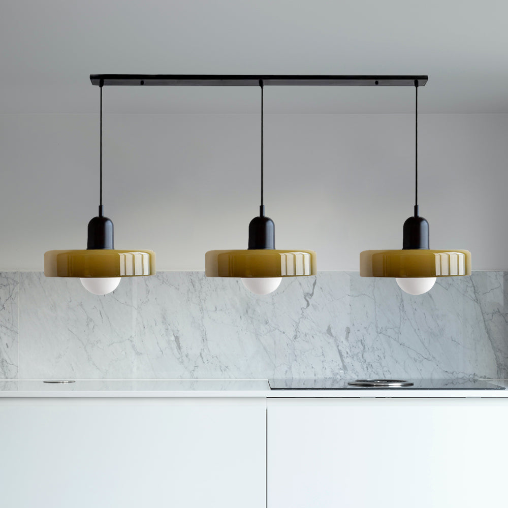 Modern Pendant Light | Triple Glass Ceiling Fixture