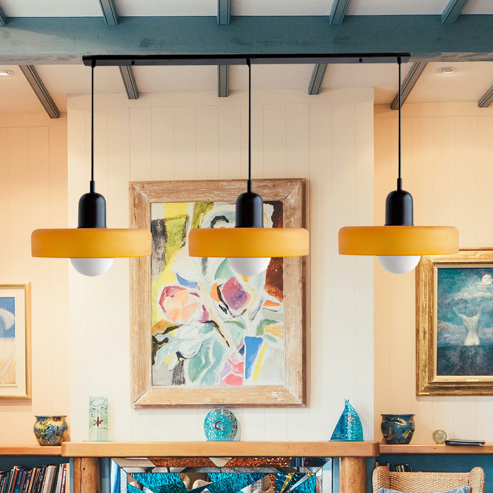Modern Pendant Light | Triple Glass Ceiling Fixture