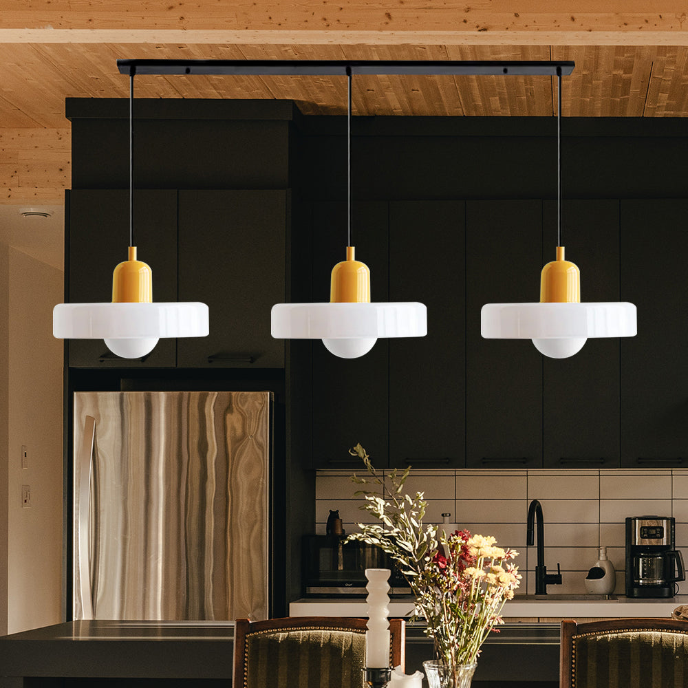 Modern Pendant Light | Triple Glass Ceiling Fixture
