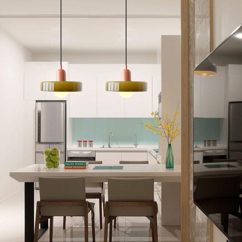 Dining Room Modern Pendant Light | Bauhaus Glass Halo