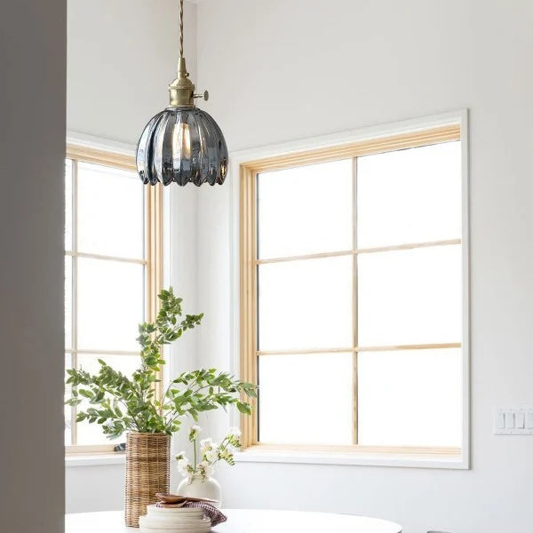 Pendant Light | Fluted Dome Ceiling Lamp