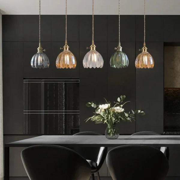 Pendant Light | Fluted Dome Ceiling Lamp
