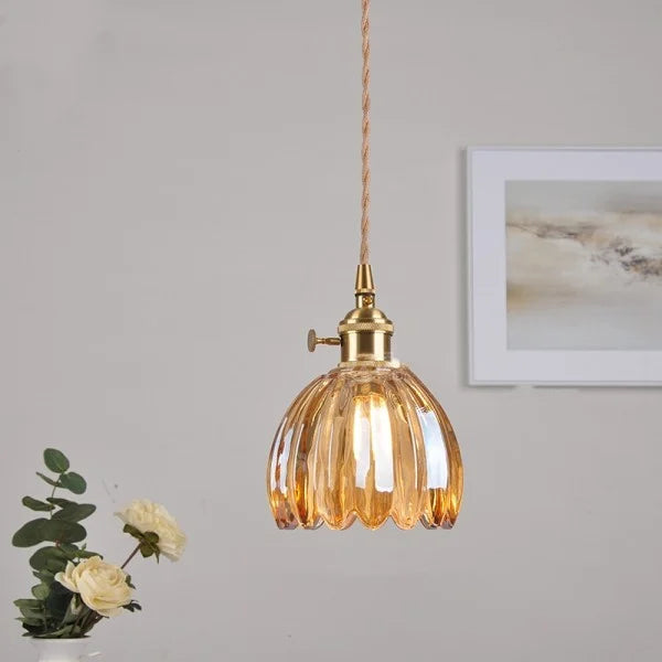 Pendant Light | Fluted Dome Ceiling Lamp
