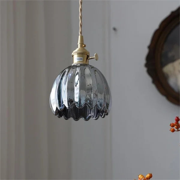 Pendant Light | Fluted Dome Ceiling Lamp