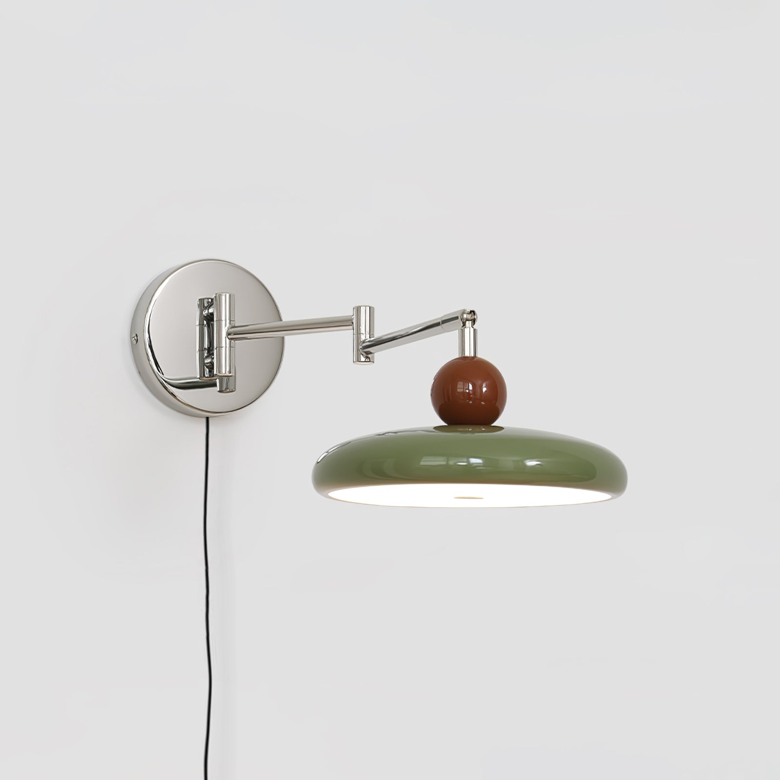 Wall Light Swing Arm | Chrome and Acrylic Fixture
