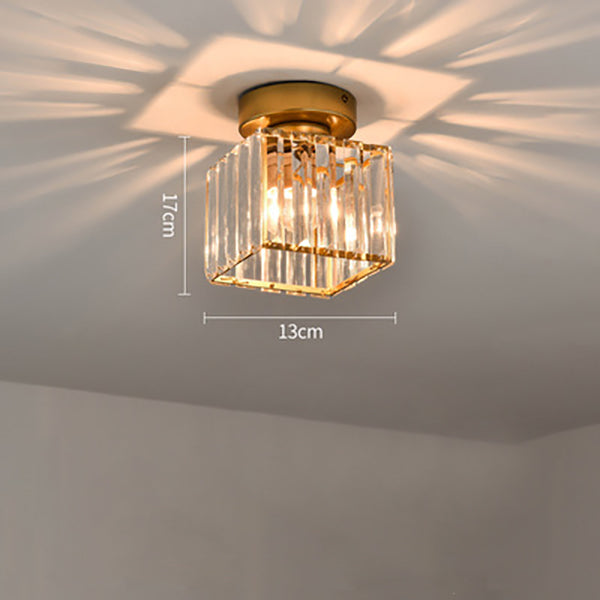 Hallway Modern Ceiling Light | Crystal Flush Mount