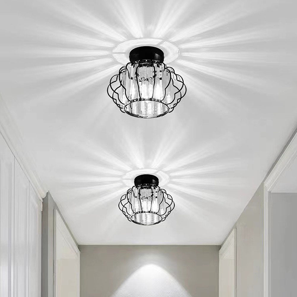 Ceiling Light | Modern Geometric Cage Fixture