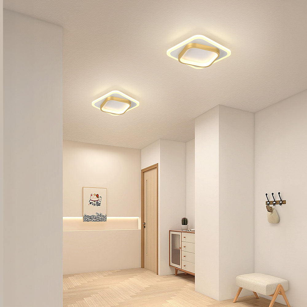 Ceiling Light | Geometric Square LED Fixture