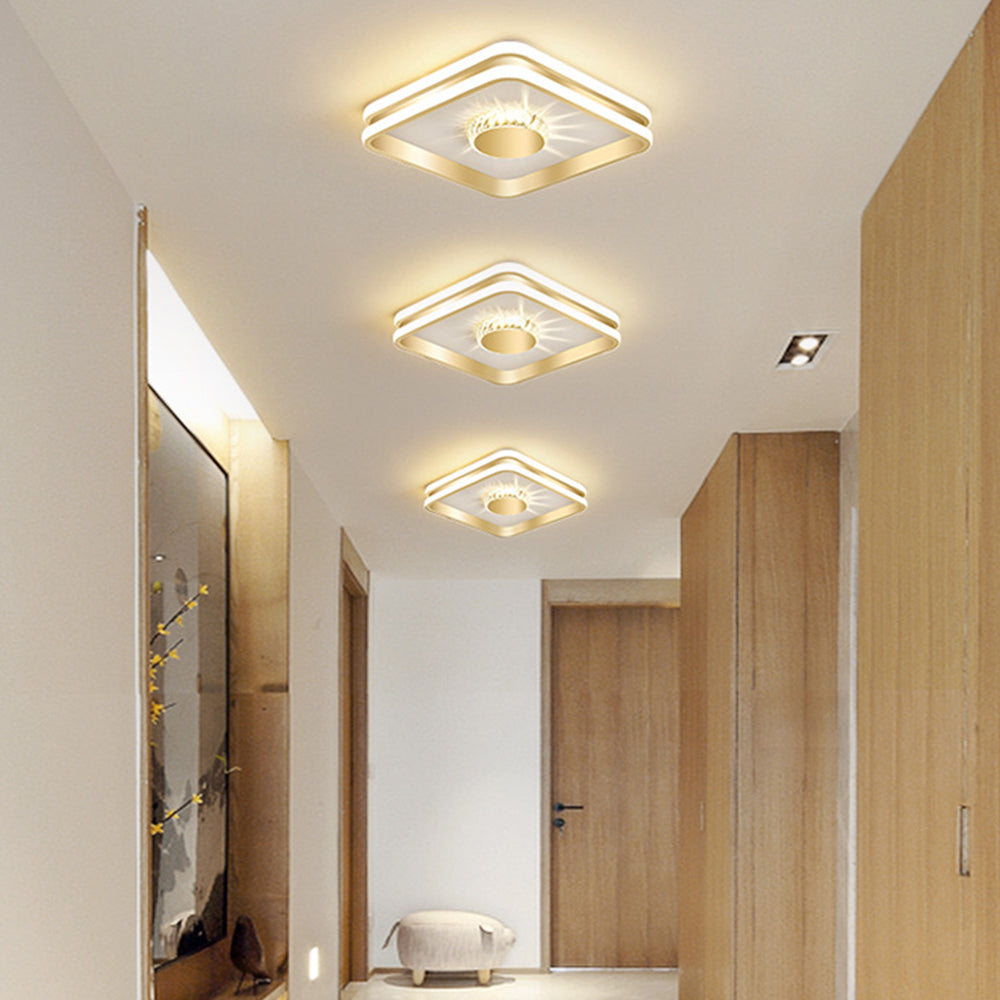Ceiling Light | Geometric Square Round LED Fixture