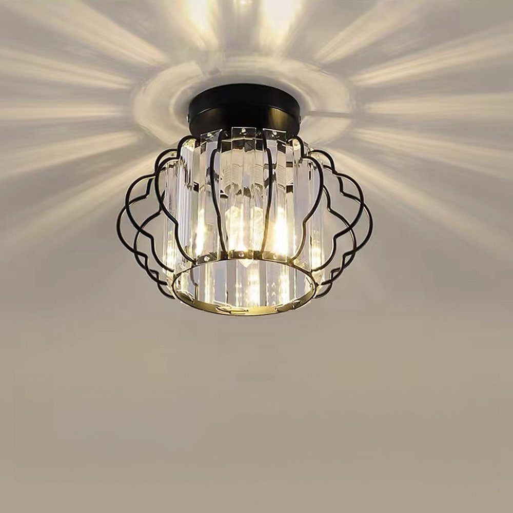 Ceiling Light | Modern Geometric Cage Fixture