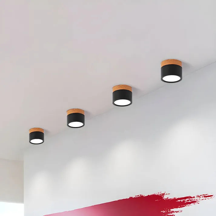 Hallway LED Ceiling Lights | Flush Mount Cylindrical Fixture