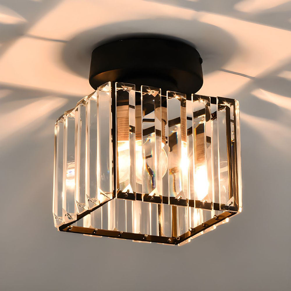 Hallway Modern Ceiling Light | Crystal Flush Mount