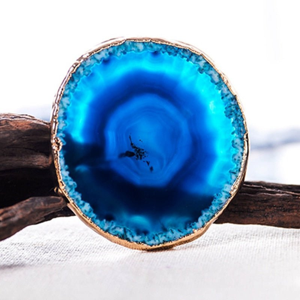 Living Room Elegant Coaster Set | Unique Blue Agate Design