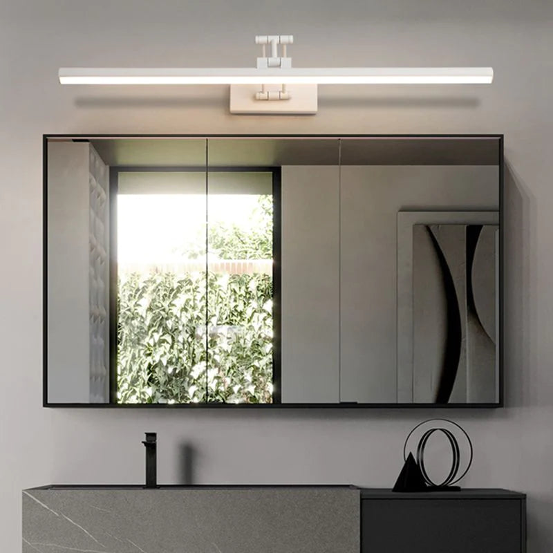 Modern Linear LED Vanity Wall Lamp | Sleek Mirror Front Light for Bathrooms and Dressing Areas