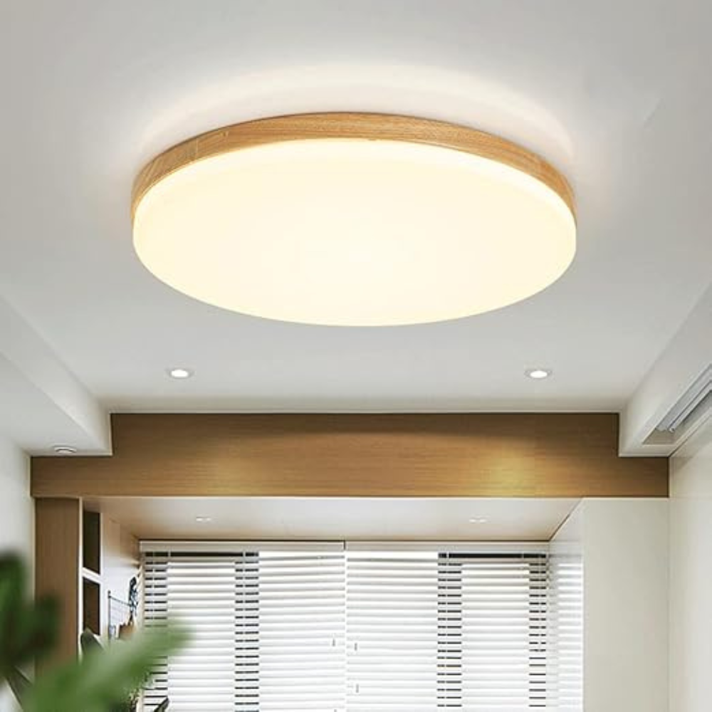 Minimalist Round Flush Mount Ceiling Light | Modern Bedroom Lighting Fixture