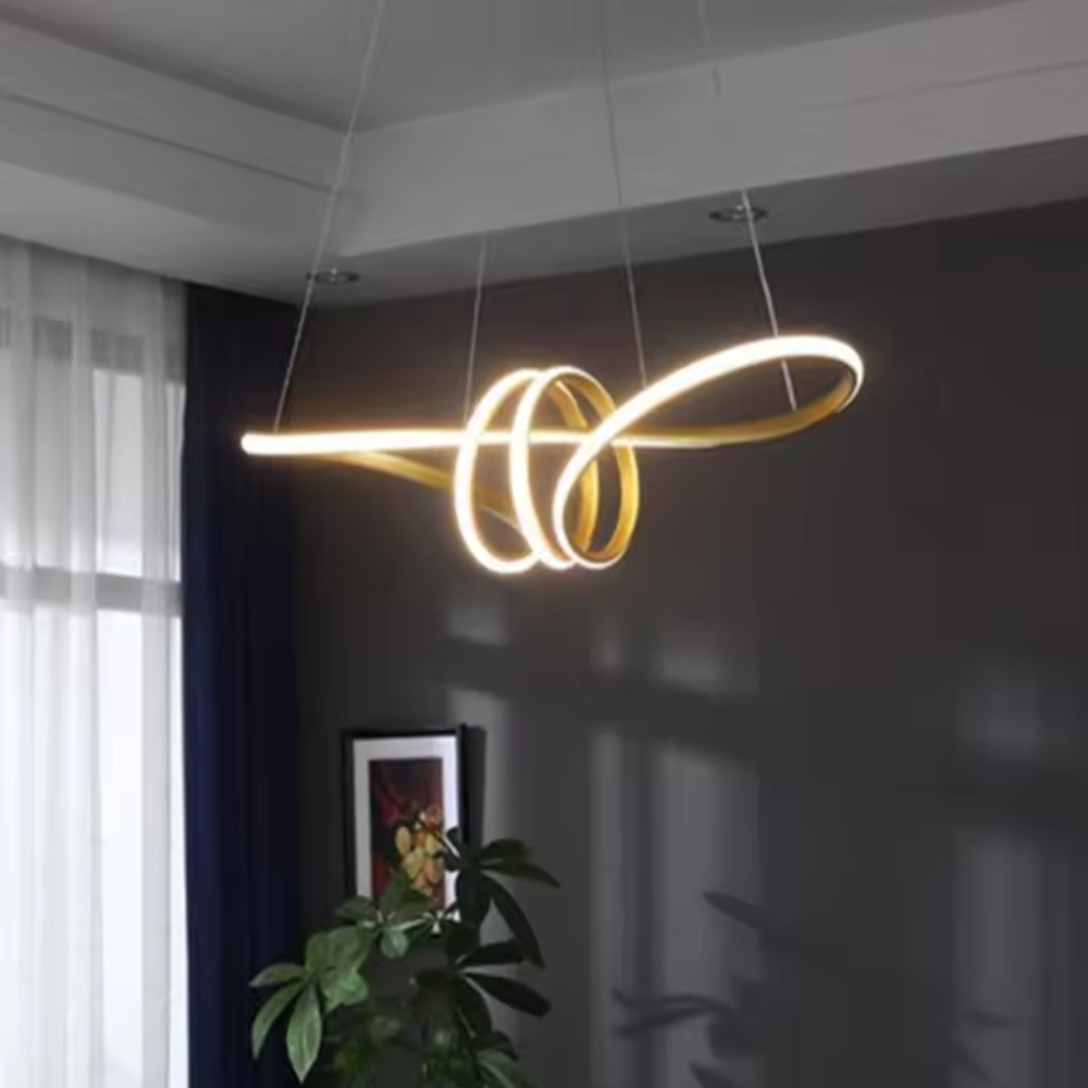 Modern Pendant Light | Dimmable LED Hanging Fixture for Kitchen Island and Dining Area