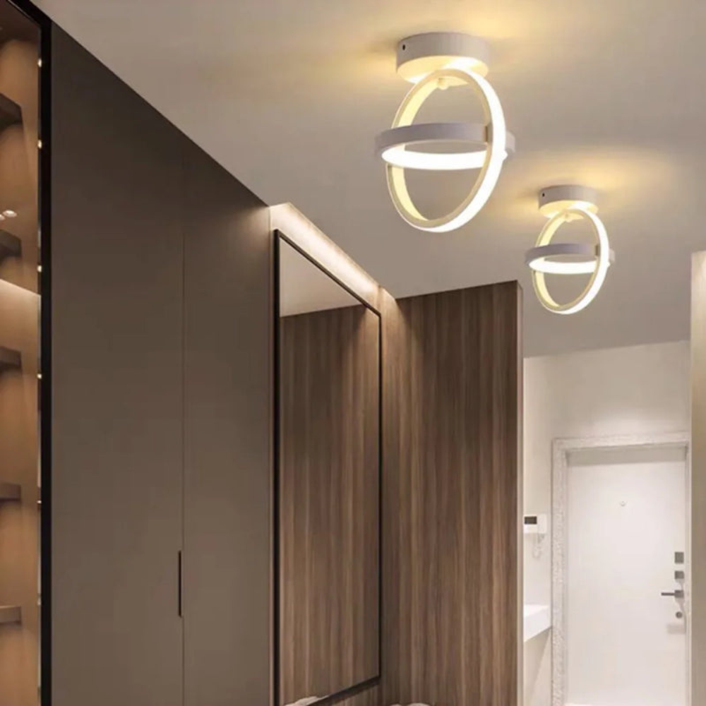 Ceiling Light | Modern Two-Ring LED Fixture for Hallways and Offices