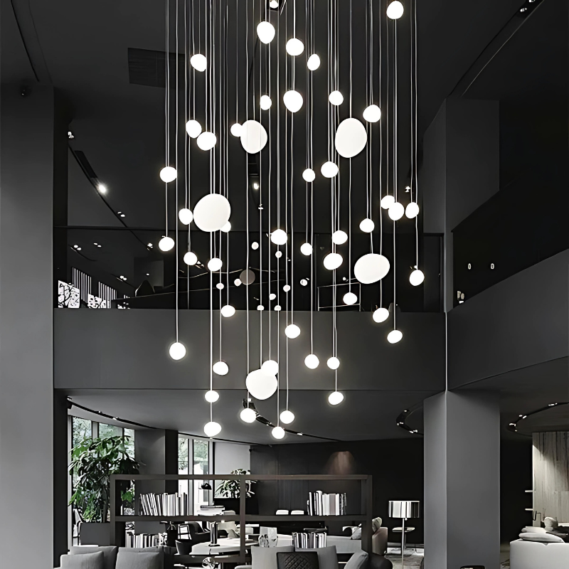 RadiantLuxe | Modern Glass Pebble Pendant Light Fixture