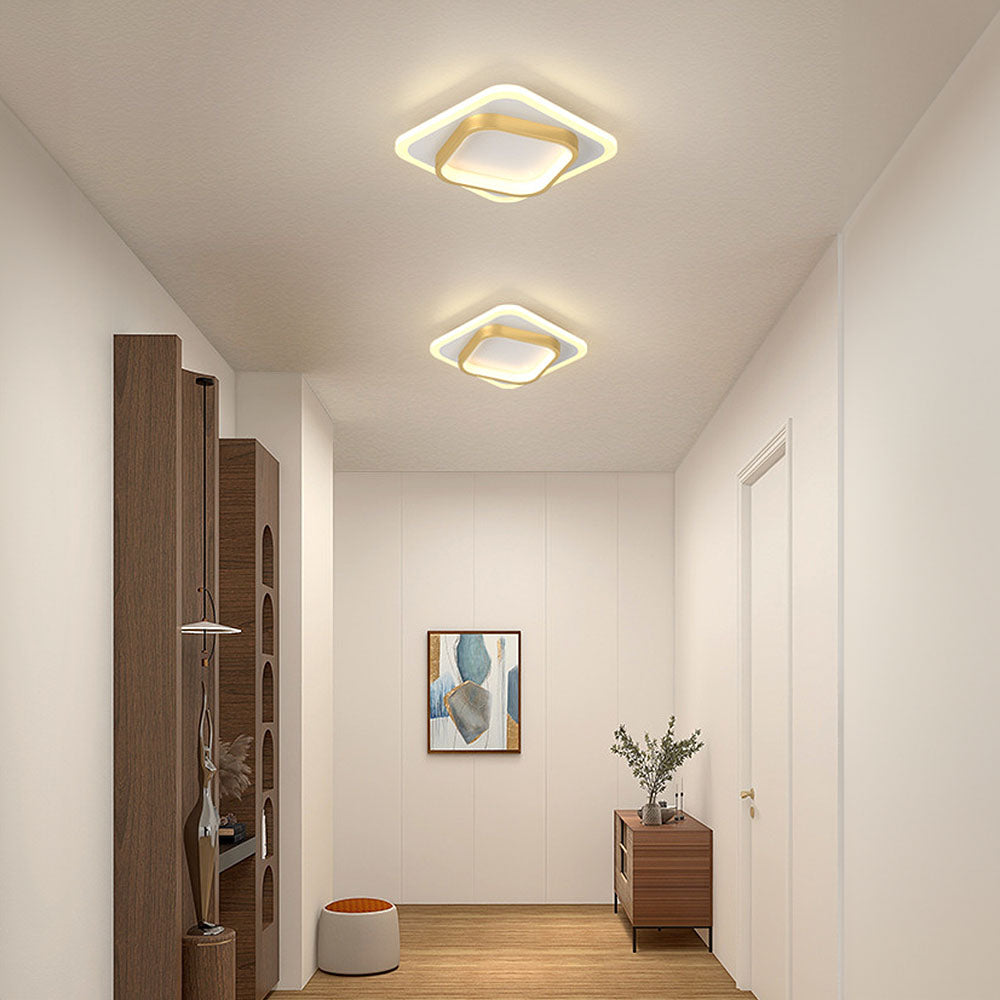 Ceiling Light | Geometric Square LED Fixture